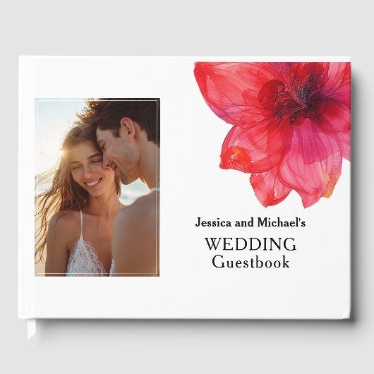 😍Betoverend gastenboek Anemone Dreamscape bruilof (Voorkant)