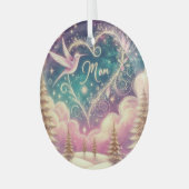 Betoverend glas MoM kerst ornament (Voorkant links)