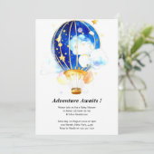 Betoverend hemelballon Baby shower Kaart (Staand voorkant)