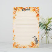 Betoverend Herfst Reiger Bos Briefpapier (Staand voorkant)