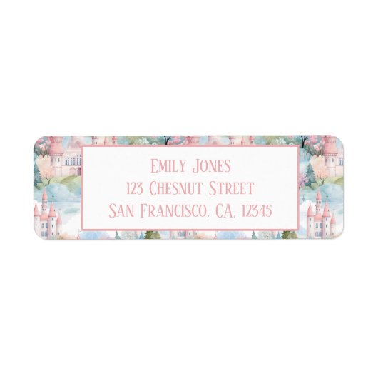 Betoverend kasteellandschap - Retouradres Etiket (Voorkant)