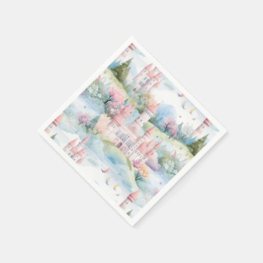 Betoverend kasteellandschap - servet (Hoek)