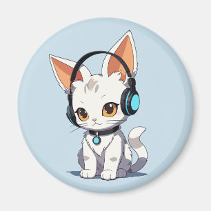 Betoverend Kawaii Kat ontwerp Magneet