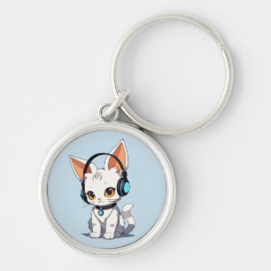 Betoverend Kawaii Kattendesign Sleutelhanger