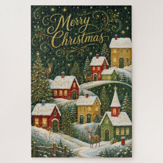 Betoverend Kerstmisdorp Legpuzzel (Verticaal)