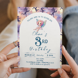 Betoverend klein fee verjaardagsfeestje kaart