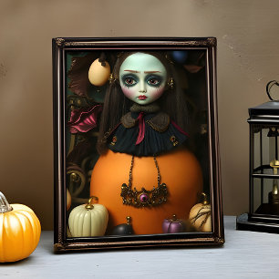 Betoverend mooi griezelig popportret Halloween Poster