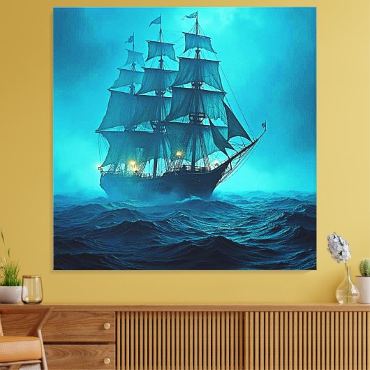 Betoverend mooi oceaanreisontwerp canvas afdruk (Insitu (Woonkamer))