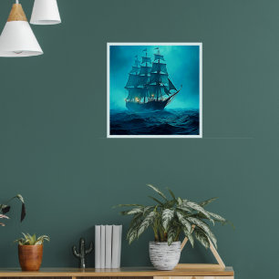Betoverend mooi oceaanreisontwerp poster