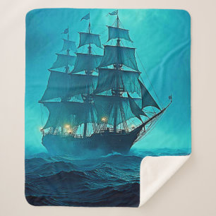 Betoverend mooi oceaanreisontwerp sherpa deken