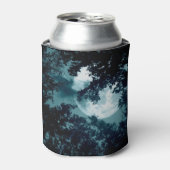 Betoverend nachtbos met volle maan blikjeskoeler (Blikje Voorkant)