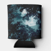 Betoverend nachtbos met volle maan blikjeskoeler (Achterkant)