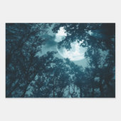Betoverend nachtbos met volle maan inpakpapier vel (Voorkant)