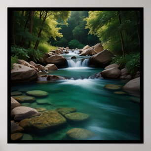 Betoverend natuurlijk landschap poster