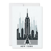 Betoverend New York City Kerst Briefkaart