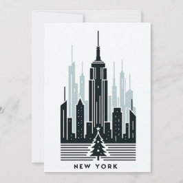 Betoverend New York City Kerst Briefkaart