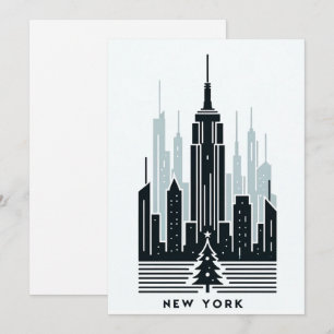 Betoverend New York City Kerst Briefkaart