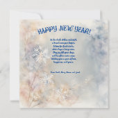 Betoverend nieuwjaarssprookje. Grillige wensen Kaart (Achterkant)