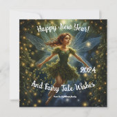 Betoverend nieuwjaarssprookje. Grillige wensen Kaart (Voorkant)