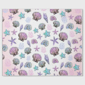 Betoverend Onder het Zee Mermaid Wrapping Paper Cadeaupapier (Vlak)