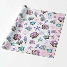 Betoverend Onder het Zee Mermaid Wrapping Paper Cadeaupapier