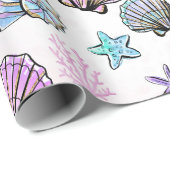 Betoverend Onder het Zee Mermaid Wrapping Paper Cadeaupapier (Rol Hoek)