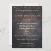 Betoverend Oranje boeket op Cream Skull Wedding Kaart (Achterkant)