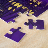 Betoverend Paarse bos bij het meer Legpuzzel (Zijkant)