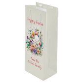 betoverend paasei patroon wijn cadeautas (Voorkant Gekanteld)