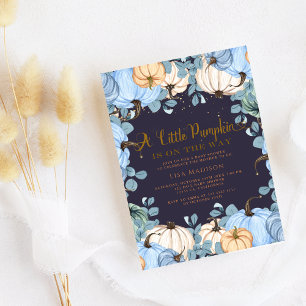 Betoverend pompoen-thema baby shower kaart