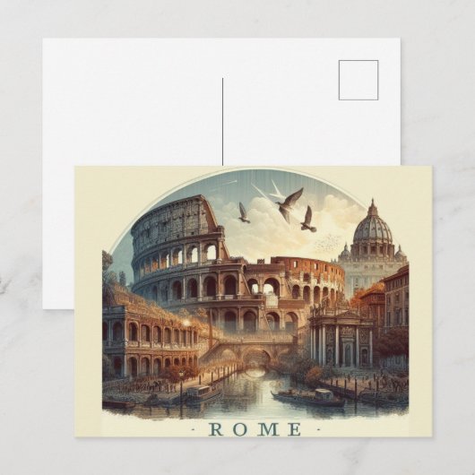 Betoverend Rome Travel Briefkaart (Voorkant / Achterkant)