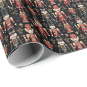 Betoverend rood & zwart Notenkraker Ballet Cadeaupapier (Rol Hoek)