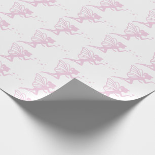 Betoverend roze sprookjesstof cadeaupapier