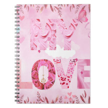 Betoverend roze thema MY LOVE Photo Notitieboek