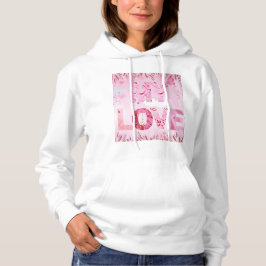 Betoverend roze thema MY LOVE typografisch T-shirt