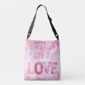 Betoverend Roze thema MY LOVE typografisch Tas (Achterkant)
