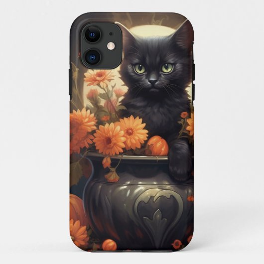 Betoverend Schattige Halloween Cat Case-Mate iPhone Case (Achterkant)