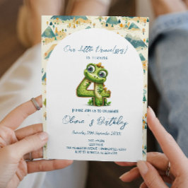 Betoverend sprookje 4e verjaardagsfeestje kaart