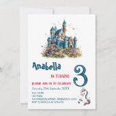 Betoverend sprookje Eenhoorn Kids Verjaardagsfeest Kaart (Voorkant)