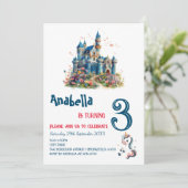 Betoverend sprookje Eenhoorn Kids Verjaardagsfeest Kaart (Staand voorkant)