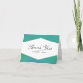 Betoverend | Tealgroene Aquarel Dank je wel Bedankkaart (Voorkant)