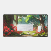 Betoverend tropisch bos in de lente bureaumat (Keyboard & Muis)