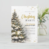 Betoverend verguld voor Kerstmis Kaart (Staand voorkant)