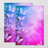 Betoverend Vlinders Wenskaart Feestdagenkaart (Voorkant / Achterkant)