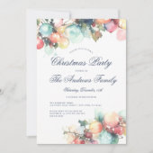 Betoverend Waterverf Ornament Kerstfeest Kaart (Voorkant)