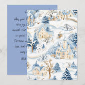 Betoverend Winter Wonderland Kerstkaart (Voorkant / Achterkant)