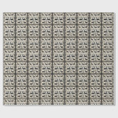 Betoverend zwart rendier silhouet cadeaupapier (Vlak)