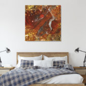 Betoverende Abstracte Donkerrode Goud Compositie Canvas Afdruk (Insitu (Slaapkamer))