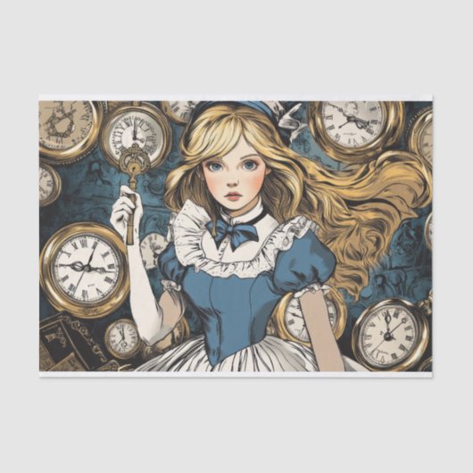 Betoverende  Alice in Wonderland Tissuepapier (Voorkant)