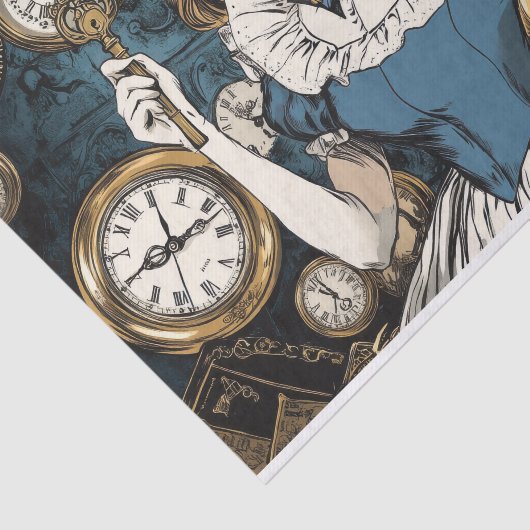 Betoverende Alice in Wonderland Tissuepapier (Detail)